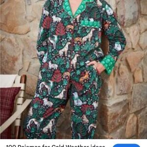 Kids Dinosaur Print Pajamas - Green and Black